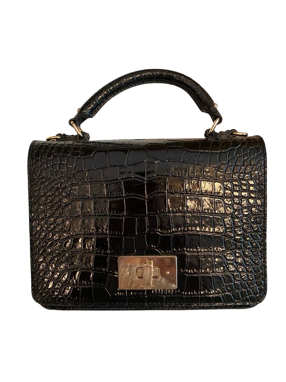 Kate Spade Black Croc Handbag